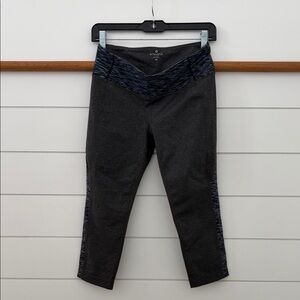 Athleta Charcoal and Navy Capri Leggings